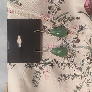 Earrings,jade stone,925 clip